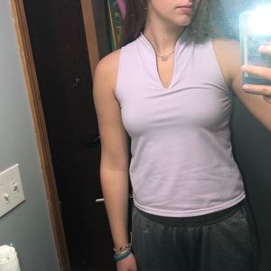 Retro Nike lavender and burgundy tennis tank top